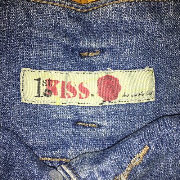 High Waisted Button Denim Shorts - Picture 3 of 4